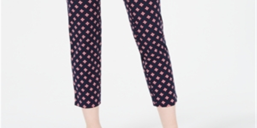 Charter Club Women's Printed Capri Pants Blue Size 14