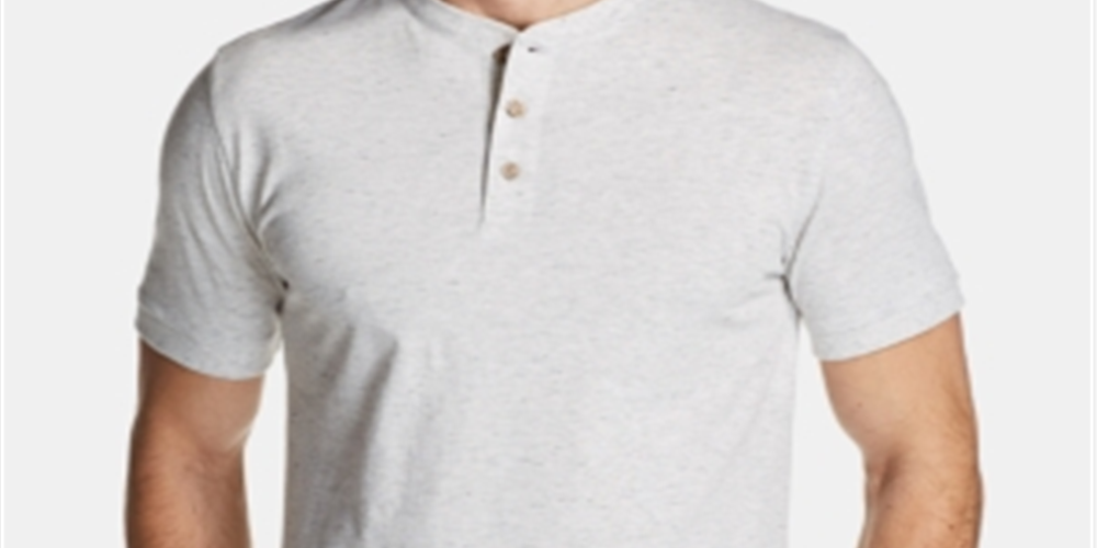 Weatherproof Vintage Men's Vintage Henley Shirt Gray Size Small