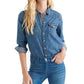 The North Face Women's Chambray Button Down Western Top Blue Size X-Large