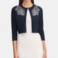 Tommy Hilfiger Women's Floral Long Sleeve Open Cardigan Sweater Blue Size X-Large