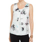 Kasper Women's Sleeveless Floral Print Top Green Size X-Large