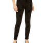 Alfani Women's Velvet Flocked High Waist Skinny Pants Black Size 4