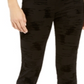 Alfani Women's Velvet Flocked High Waist Skinny Pants Black Size 4