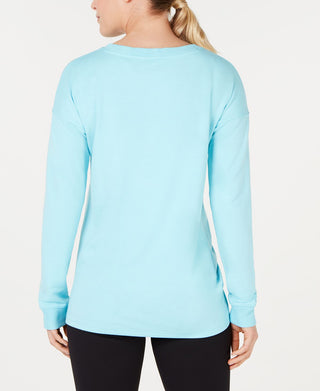 Ideology Women's Fitness Workout Pullover Top Gray Size Large