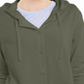 Karen Scott Women's Button Front Hoodie Green Size Small