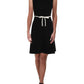Tommy Hilfiger Women's Sleeveless Contrast Trim Scuba Dress Black Size 14