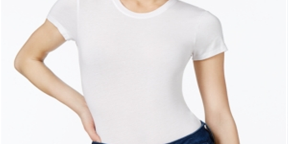 Guess Women's Short Sleeve Bodysuit Black Size Medium