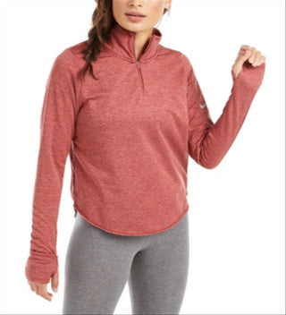 Nike Women's 1/2 Zip Running Long Sleeve Shirt Pink Size Small