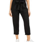 Indigo Rein Women's High Rise Pleated Paperbag Pants Black Size Small