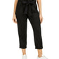 Indigo Rein Women's High Rise Pleated Paperbag Pants Black Size Small