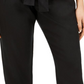 Indigo Rein Women's High Rise Pleated Paperbag Pants Black Size Small