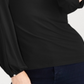 INC International Concepts Women's Split Sleeve Rhinestone Button Top Black Size X-Small