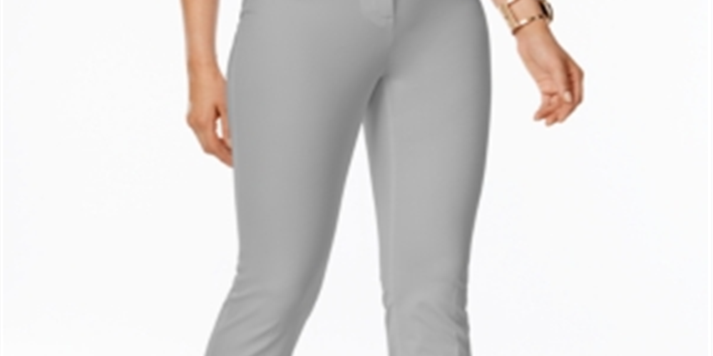 Alfani Women's Cropped Pants Gray Size 0 Petite