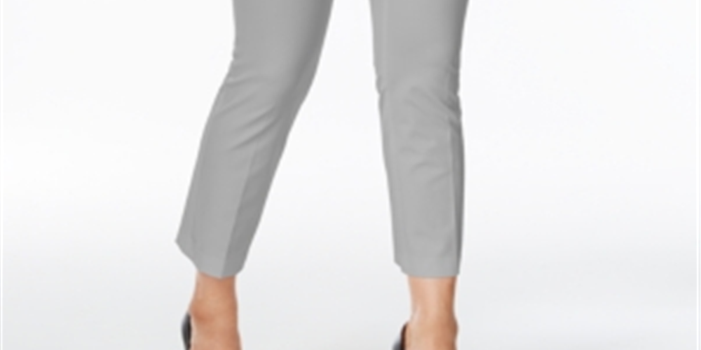 Alfani Women's Cropped Pants Gray Size 0 Petite