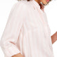 Style & Co Women's One Pocket Striped Shirt Pink Size Small