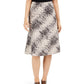 INC International Concepts Women's Snake Print a line Skirt Black Size Small