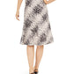 INC International Concepts Women's Snake Print a line Skirt Black Size Small