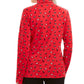 Karen Scott Women's Long Sleeve Turtleneck Printed Top Red Size Medium