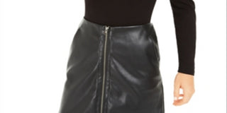 Bar III Women's Puff Sleeve Bodysuit Black Size Medium