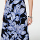 JM Collection Women's Floral Tea Length Wrap Skirt Black Size XX-Large