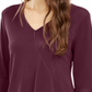 Alfani Women's Asymmetrical Bell Sleeve Top Wine Size Large