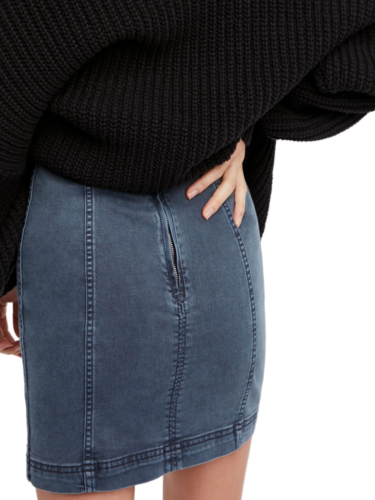 Free People Women's Denim Modern Femme Skirt Blue Size 2