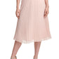 DKNY Women's Stretch Pull on MIDI Evening Accordion Pleat Skirt Pink Size X-Large