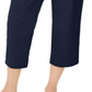 Charter Club Women's Cropped Twill Pants Blue Size 14