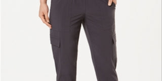 Ideology Women's Recycled Woven Cargo Pants Gray Size Small