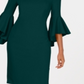 Calvin Klein Women's One Shoulder Solid Sheath Dress Green Size 12