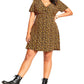 City Chic Women's DITSY Dress Yellow Size 20W