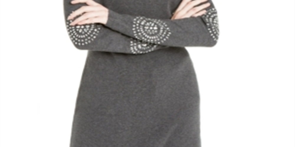 INC International Concepts Women's Medallion Sleeve Tunic Gray Size XX-Large