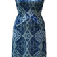 IINC International Concepts Women's Acid Wash Sleeveless V Neck Full Length Fit Flare Dress Blue Size Small