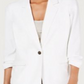 Alfani Women's Pocketed Blazer Jacket White Size Large