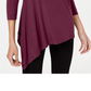Alfani Women's Asymmetrical Hem Top Wine Size X-Large