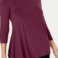 Alfani Women's Asymmetrical Hem Top Wine Size X-Large