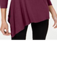 Alfani Women's Asymmetrical Hem Top Wine Size X-Large