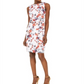 Calvin Klein Women's Floral Print Scuba Sheath Dress Pink Size 12