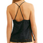 Free People Women's Embelished Lace Trim Cami Black Size Medium