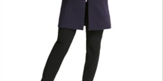 DKNY Women's Chevron MIDI Topper Jacket Purple Size 14 -