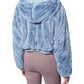 Free People Women's Love It Faux Fur Cozy Faux Fur Jacket Blue Size X-Small