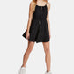 Free People Women's Solid Spaghetti Strap Scoop Neck Short Trapeze Party Dress Black Size Medium