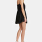 Free People Women's Solid Spaghetti Strap Scoop Neck Short Trapeze Party Dress Black Size Medium