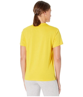 Puma Women's Classics Cotton Logo T-Shirt Yellow Size L