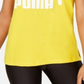 Puma Women's Classics Cotton Logo T-Shirt Yellow Size L
