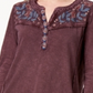 Style & Co Women's Cotton Embroide Top Red Size Petite XL