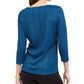 Alfani Women's Solid Twist Neck Top Blue Size Petite L