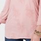 Style & Co Women's Embroidered Contrast Top -Pink Size Small