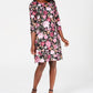 Karen Scott Women's Sport Floral Print Swing Dress Black Size Large