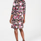 Karen Scott Women's Sport Floral Print Swing Dress Black Size Large
